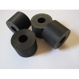 4-Pack - Made in USA - Premium Quality Multi-Purpose Rubber Spacer 1" OD x 3/8" ID x 3/4" Thick (AVS-X19-12), for Home-Industrial-Automotive-Marine & More! Buy The Best!