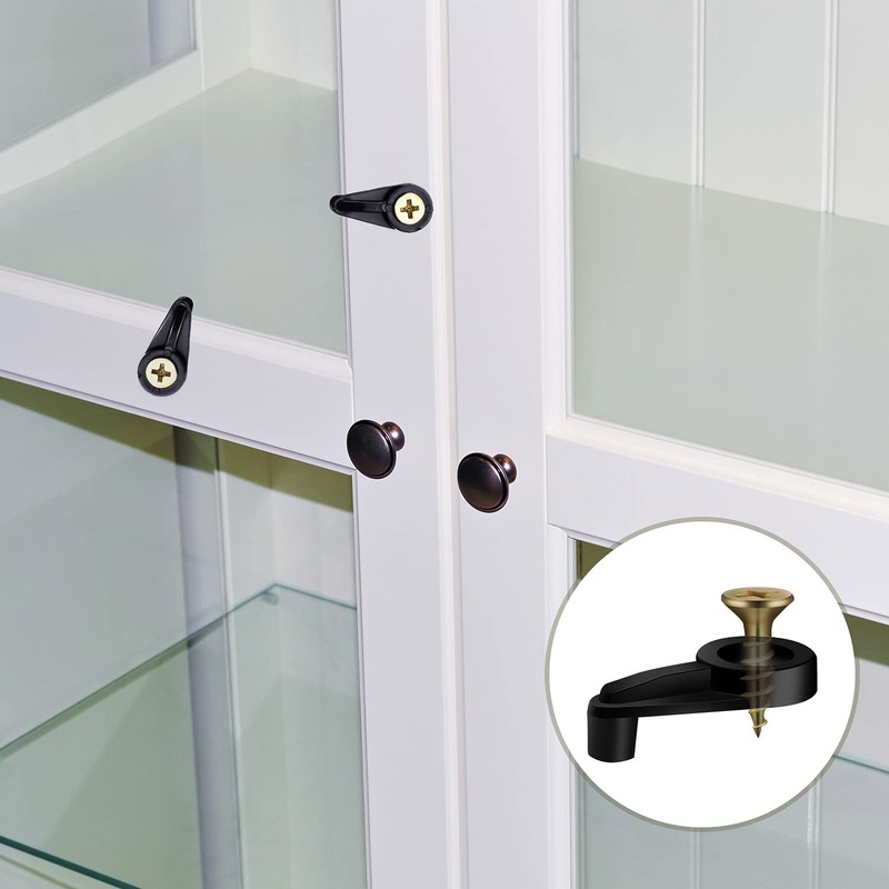 50 Pack Glass Retainer Clips Kit, Mirror Holder Glass Cabinet