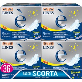 Lines It's Night with Lactiflex Wings - Pack of 36