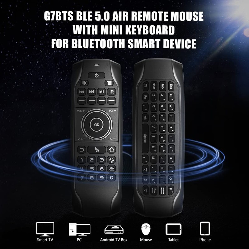 Cuifati G7BTS Air Remote Mouse, Bluetooth 5.0 Remote Mouse, Support