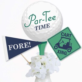 Par-Tee Time - Golf - Birthday or Retirement Party Centerpiece Sticks - Table Toppers - Set of 15