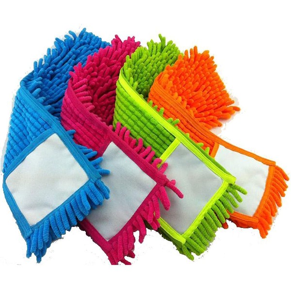 Paquete de 4 almohadillas de limpieza de felpilla de microfibra,