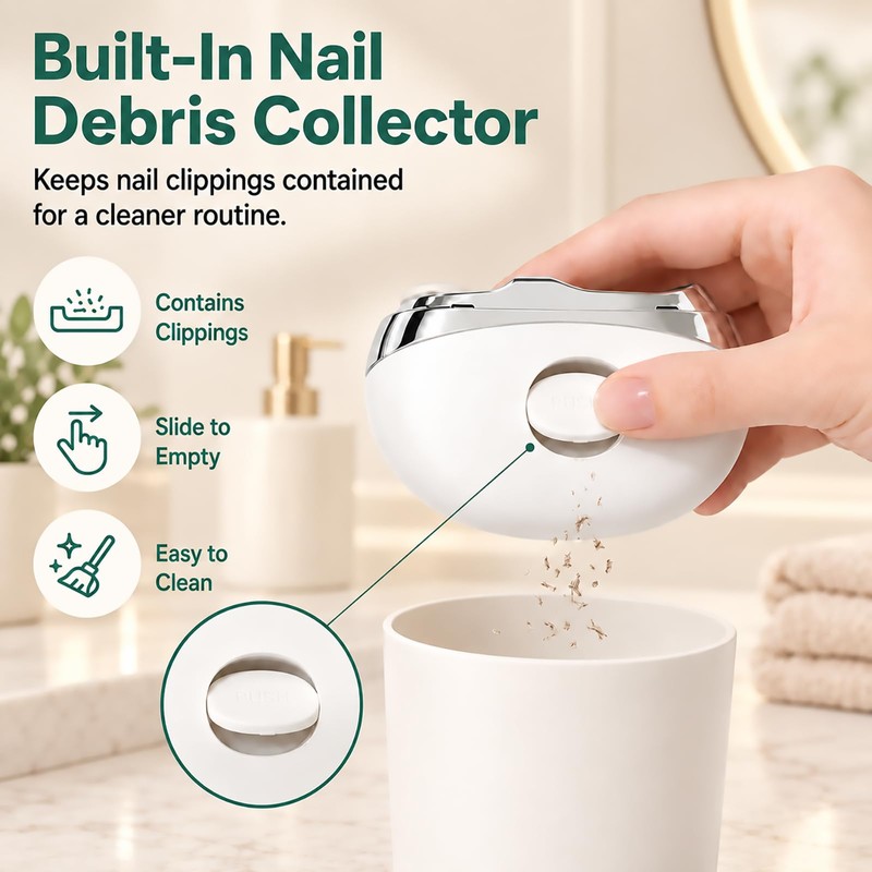 3-in-1 Electric Nail Clippers for Seniors & Adults, Automatic Nail