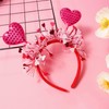 QDTK Sequin Heart Headband for Girls Women Glitter Valentine Headbands