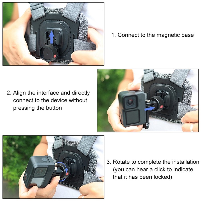 Magnetic Suction Adapter Tripod Adapter Quick Release Base Mount Action