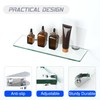 Mooche 4 Pack Glass Shelf Bracket Adjustable, Wall Mounted Zinc