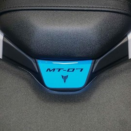 labelbike - 3D Sticker Motorcycle Back Sella Protection and Decoration in Resin Compatible with Yamaha MT-07 2025 - Colour Blue