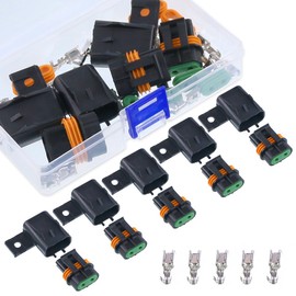 Swpeet 5Pack Waterproof ATO ATO ATC Fuse Holder Assembly Splice Existing Wire Kit Ideal for ATO ATC fuses