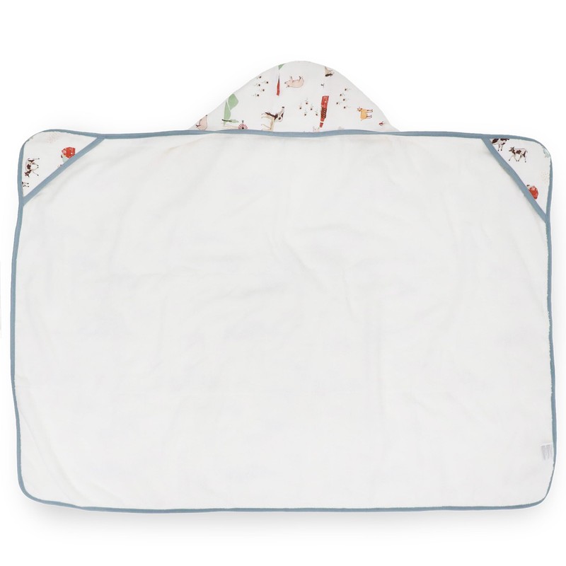 Little Unicorn Cotton Muslin & Terry Hooded Towel, Larger Size