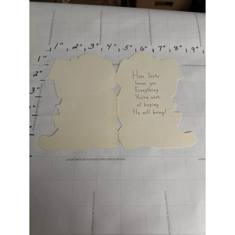 Vintage Uncle Christmas Card Greeting Card With Envelope Cowboy Boot