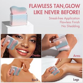 BS-MALL Professional Self Tanning Brush With Dust Cover - Multi Purpose Makeup Foundation Brush For Even Application Of Lotions, Tanning Oils & Foundation, Ultimate Travel-friendly Body Makeup Brushes