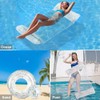 Inflatable Pool Hammock with Glitter, Floating Water Mat, Transparent Air