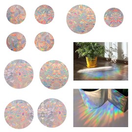 10 Prisma Sonnenfänger Fenster,Suncatcher Sticker,Fensteraufkleber,Fenster Aufkleber Regenbogen,Vogelschutz für Window,Rainbow Fenstersticker Stickers,Vogel Folie,Fensterbilder Sun Anti-Kollision