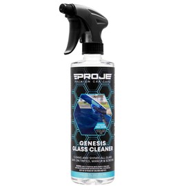PROJE' Genesis Glass Cleaner - Safe On Tinted Glass - Streak Free Car Window Cleaner - Ammonia Free - Effortlessly Removes Dirt, Dust, Oil, Grease, Insects & More - 16 fl oz