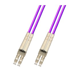 RiteAV 0.3M (0.984ft) OM4 40Gb LC to LC Fiber Optic Cable Duplex Multimode 50/125 Jumper 0.3 Meter Patch Cord