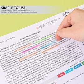 Bkemkri Pack of 1500 Sticky Notes for Text Marking Slim Long Transparent Sticky Notes Book Tabs Pastel Sticky Notes Post Small Index Tabs Page Marker Pastel Notes Books Accessories