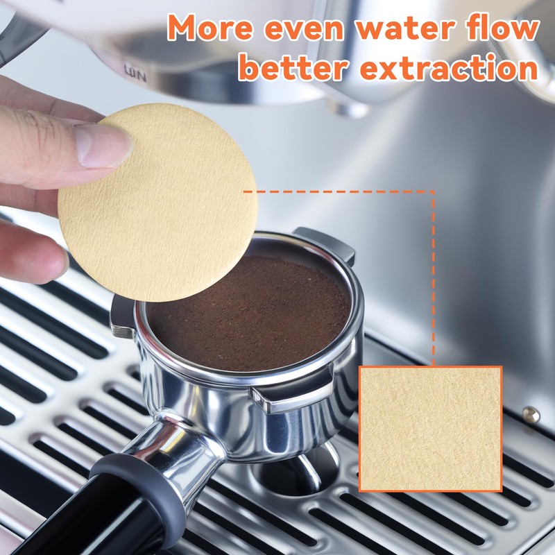 1000 Pcs Coffee Paper Filter for Espresso Coffee Maker, 54mm