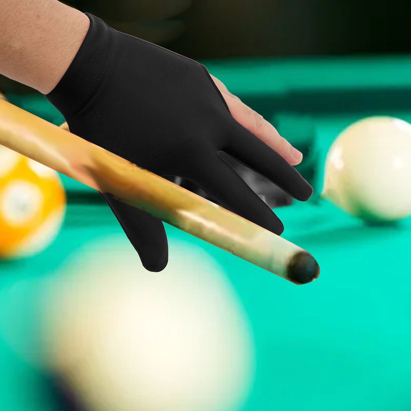 Left Hand Billiard Gloves Polyurethane Fiber Average Size Three Fingers