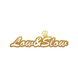 RDW Low & Slow V2 Premium Sticker Decal Mirror Gold Metallic Euro JDM ver 2 - Mirror Gold - 4" W x 1.16" H