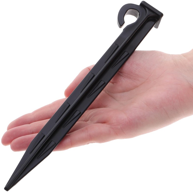 com-four® 24 x Plastic Ground Nails - Durable and UV-Resistant