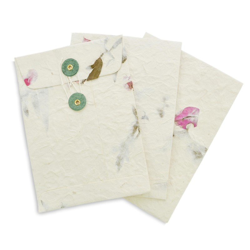 Kathmandu Valley Co. Handmade Lokta Paper Envelope with String-tie Button