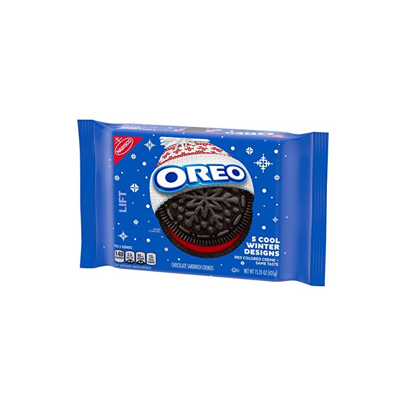 Oreo Winter Edition Galletas sándwich, 15.35 onzas