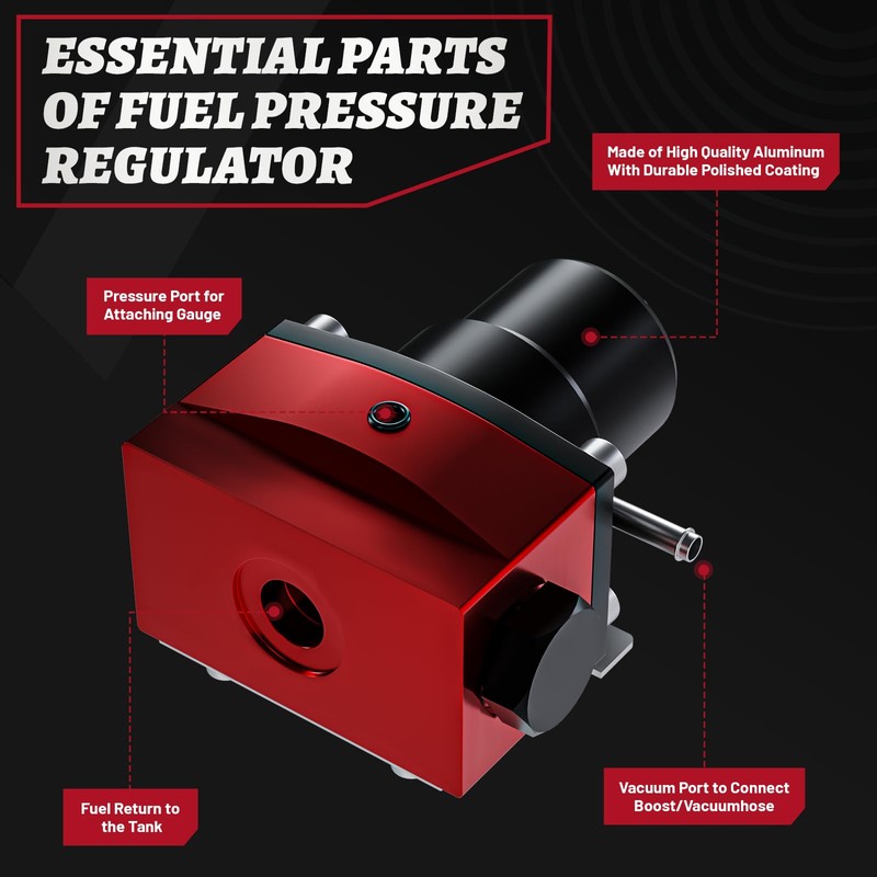 EFI Fuel Pressure Regulator Kit with Bypass Return 0-100psi Pressure