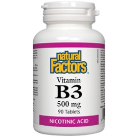 Natural Factors B-3 Niacin 500mg - 90 Tabs