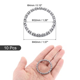 sourcing map Bicycle Crank Ball Bearing 3/16Inch (4mm) x 20 Balls, 6pcs Replacement Ball Bearings for Bottom Bracket Bearings Bike Wheel Frame Bearing Repair