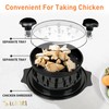 ELIVARA Chicken Shredder Tool - Large Twist Design with Brush
