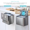 Home Zone Living Kitchen Compost Bin with CleanAura, Stainless Steel,