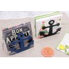 Funly mee Vintage Blue Metal Nautical Anchor Napkin Holder (Blue)