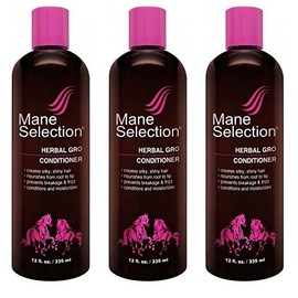 [ VALUE PACK OF 3] MANE SELECTION HERBAL GRO CONDITIONER 12fl.oz CREATES SILKY, SHINE HAIR