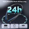 ZIQOPGD Neckband Retractable Bluetooth Headphones, Wireless Headset with 22H Playtime,