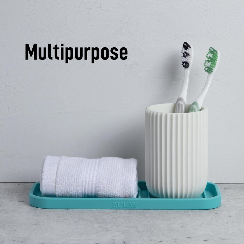 Zulay (9x3.5) Silicone Sponge Holder for Kitchen Sink - Flexible