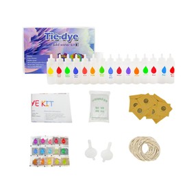 Tie Dye Kit, Tie Dye Kits for Adults, Fabric Art Set Crafting Paint for Socks Hats Scarves Clothing Family Beginner Expert Outdoor Home