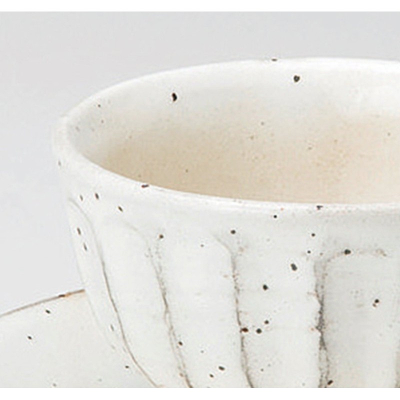 Soho Kiln Coffee Cup, Konobiki, Iron Color, Cup and Saucer,