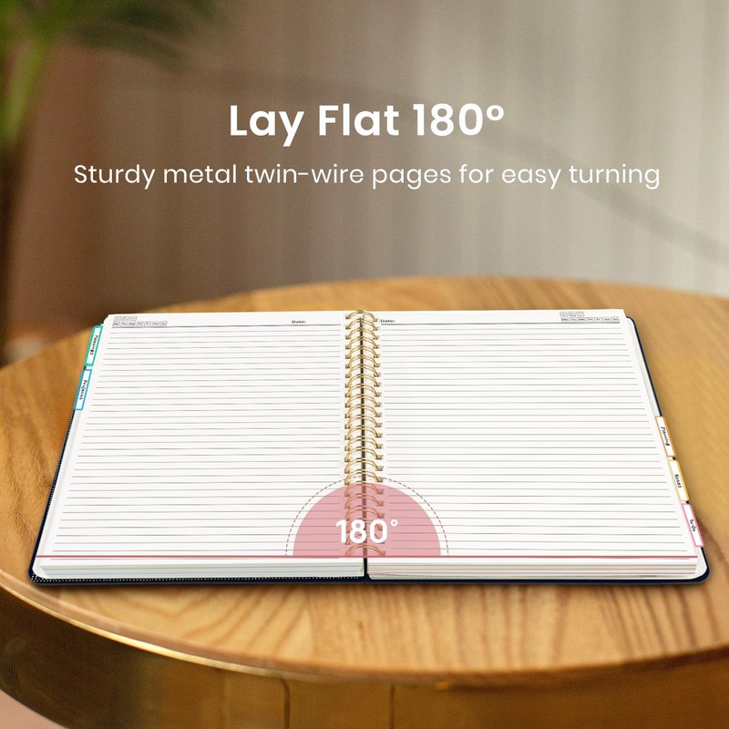 Taja Spiral Notebooks for Work 5 Subject Notebook with Removable
