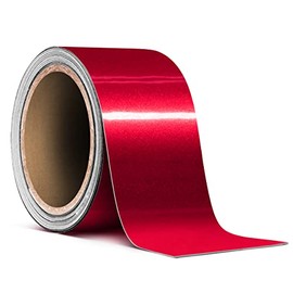 VViViD Gloss Metallic Red Air-Release Adhesive Vinyl Pinstripe Tape Roll (2 Inch x 20ft)