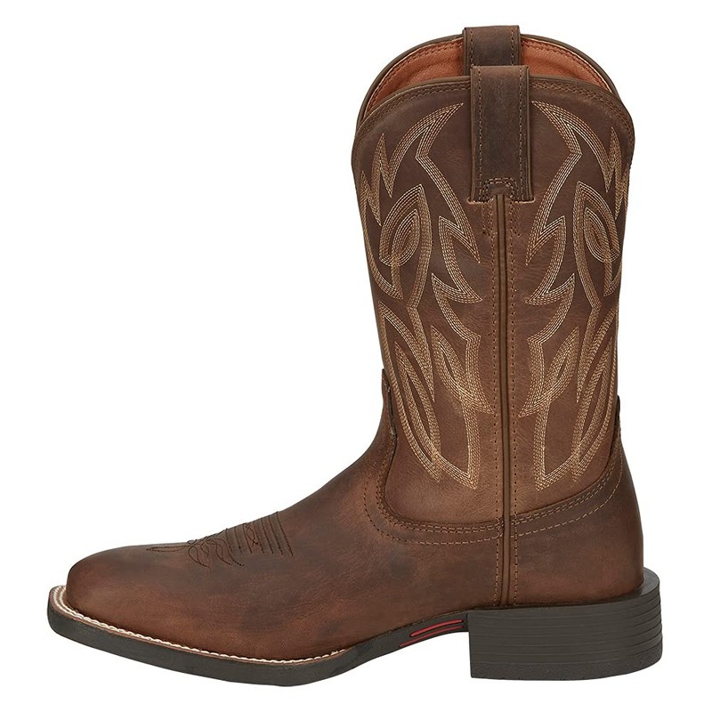 Justin Men's Canter 11" Square Toe Western Boot, Dusky Brown