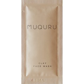 MUQURU Clay Face Wash, 0.1 oz (3 g) / Facial Wash, Trial Size, Sachet, Amino Acids, Yeast, Honey