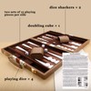 Backgammon Set - Classic Board Game with Premium Leather Case