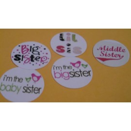 Unbranded Pre Cut One Inch Bottle Cap Images Baby Middle Big Sister Free Shipping - photo, 25 images