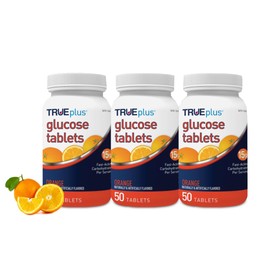 TRUEplus TRUEplus? Glucose Tablets, Orange Flavor - 50ct Bottle - 3 Pack