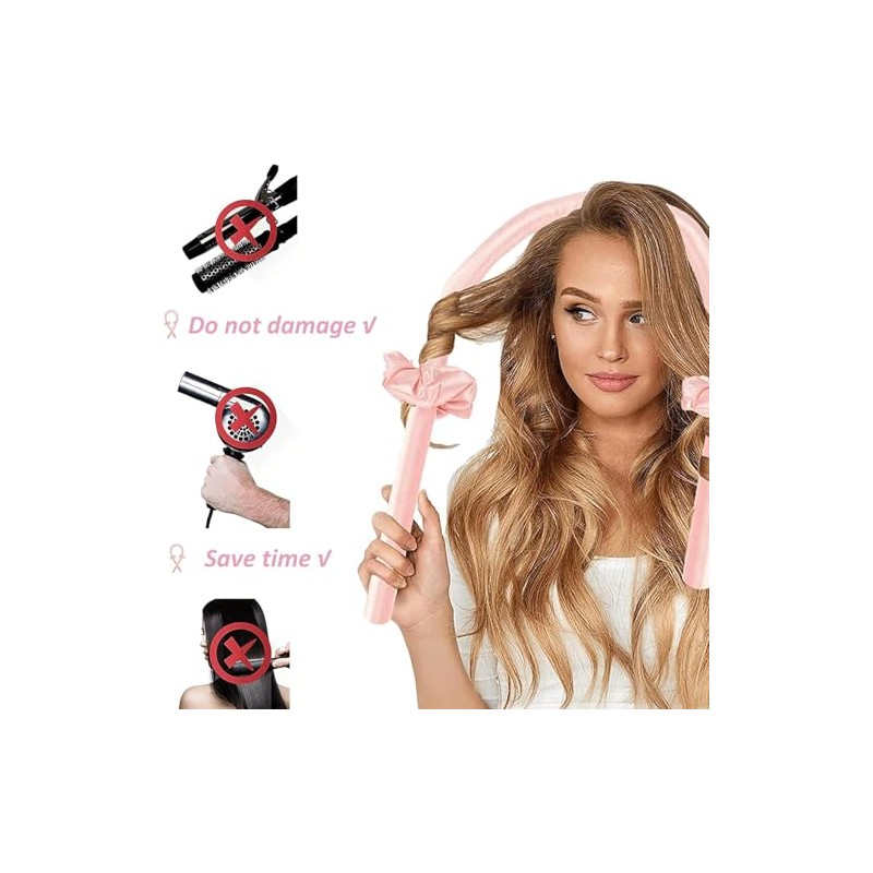 Rizador Pelo Sin Calor, Rizador Sin Calor para Cabello con
