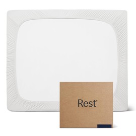 REST® Evercool®+ Fitted Sheet, CaliKing, Arctic White, 15" Deep (up to 18’’), Breathable Bedding for Hot Sleeper and Night Sweats, Bed Sheet with Ionic+ Self-Cleaning Silver Yarn for Sensitive Skin