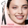 Prreal Microblading Eyebrow Pen Set,2 in 1 Dual Ended Eyebrow