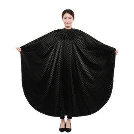 SMARTHAIR Professional Salon Cape Polyester Barber Cape Hair Cut Cape,54”x62”,Black,C450001E