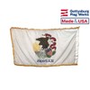 3x5' Illinois Indoor Flag with Pole Hem and Gold Ornamental