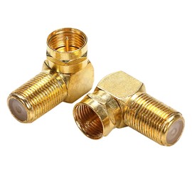TLS.Eagle F Type Right Angle 90 Degree Male to Female Cable Connector Coax Adapter Pack of 5